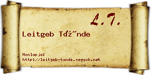 Leitgeb Tünde névjegykártya