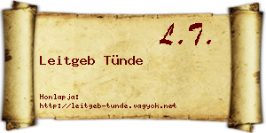 Leitgeb Tünde névjegykártya